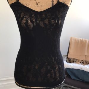 - Intimately Free people black top with woven design